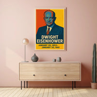 Eisenhower Vintage Pop Art Patriot History Poster