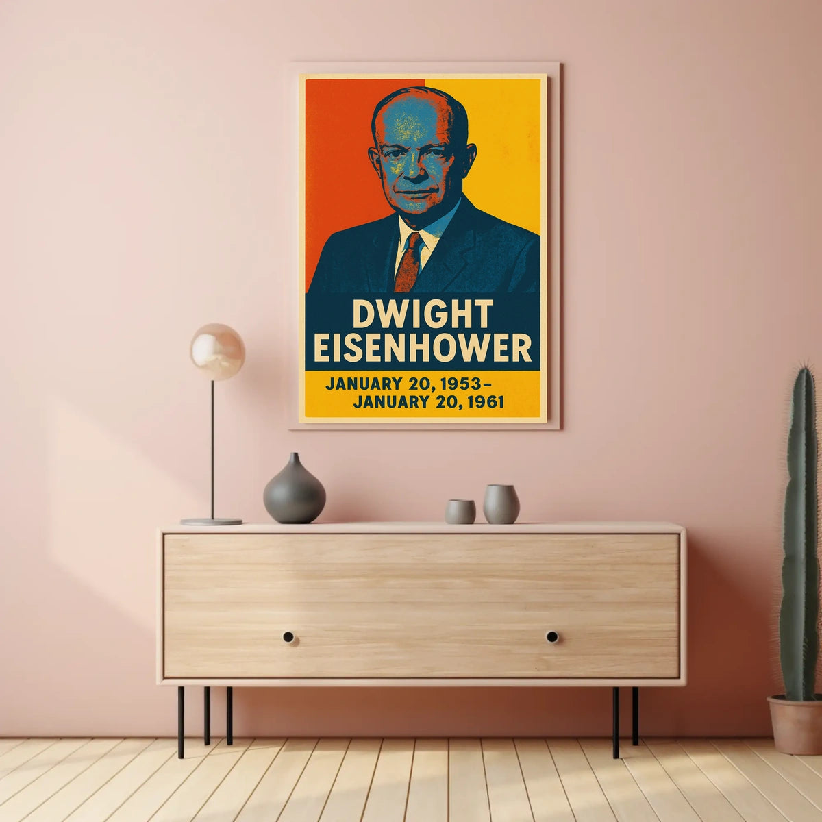 Eisenhower Vintage Pop Art Patriot History Poster