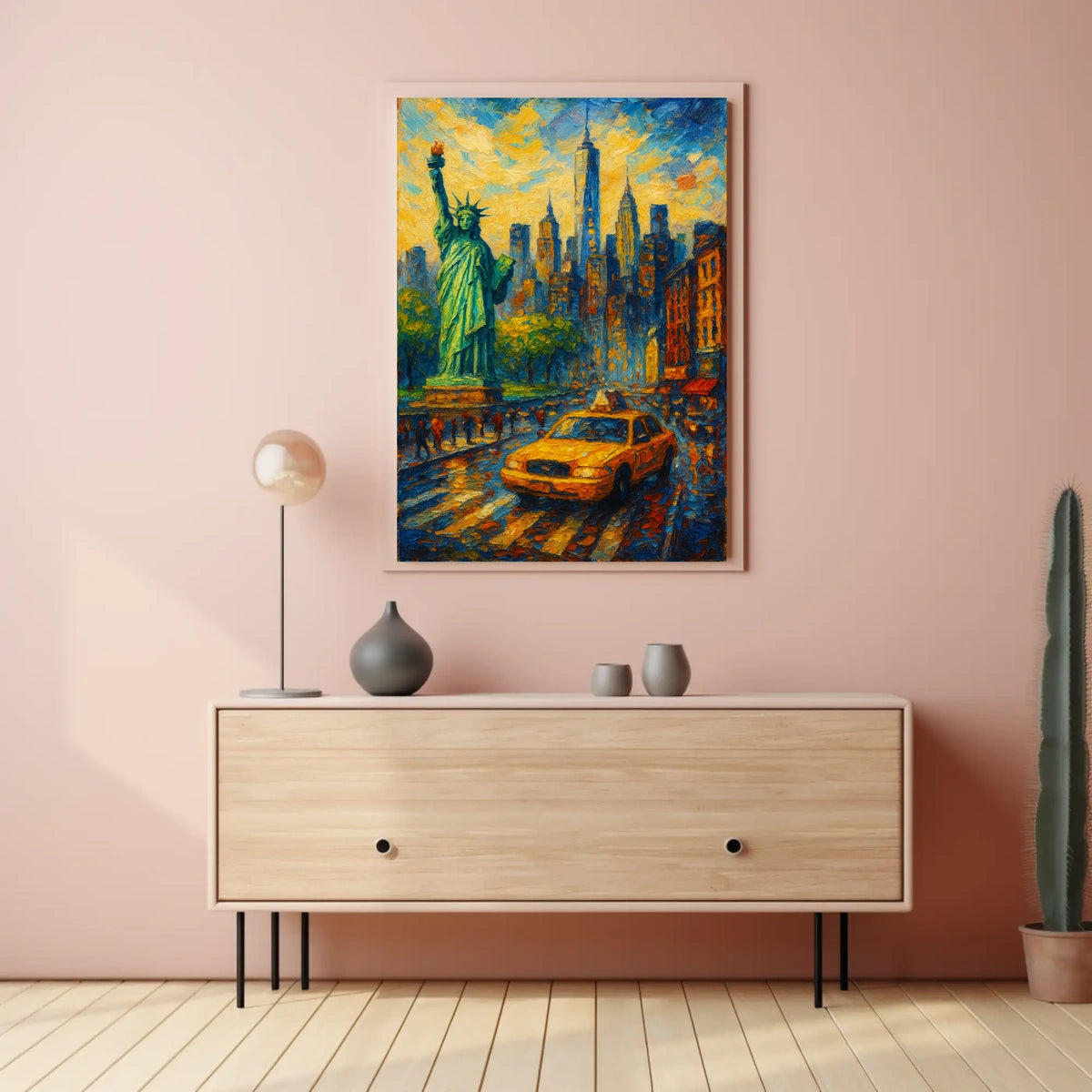 Statue Of Liberty New York Cityscape Poster Classic Wall Art