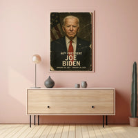 Joe Biden 46th President of the United States Damaged Photograph Poster