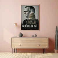 George H. W. Bush 41st President of the United States Reflections Poster
