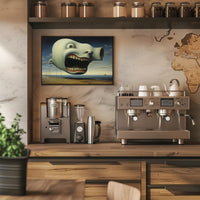 Surreal Floating Head Seaside Abstract Artistic Poster