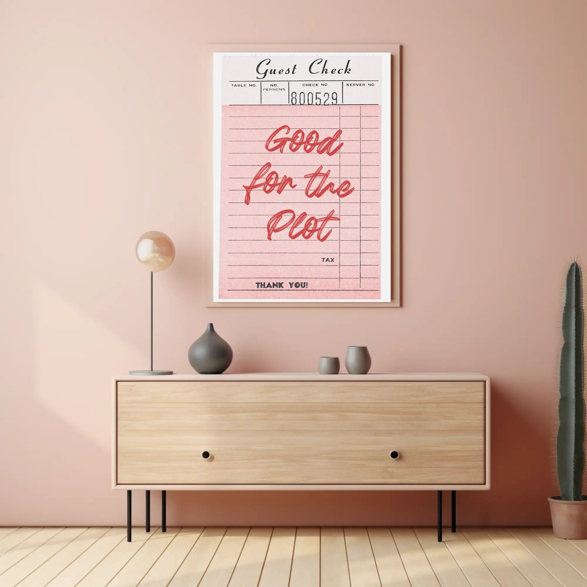 Good for the Plot Vintage Dining Artistic Poster PosterGoat