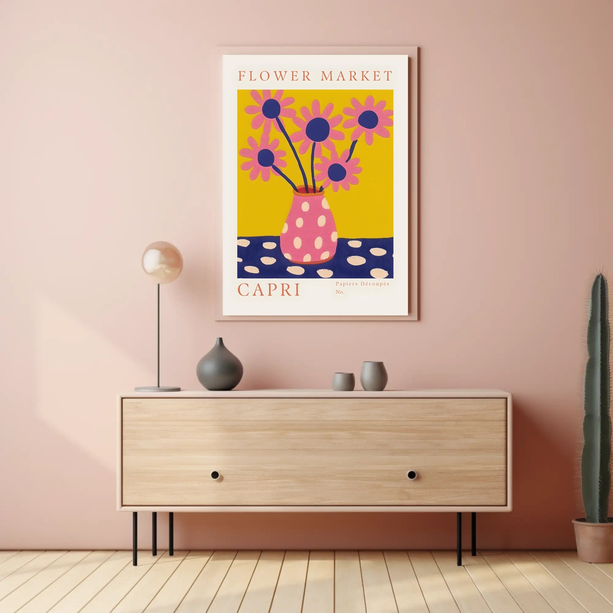 Flower Market Capri Poster