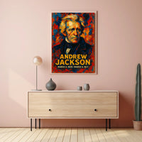 Andrew Jackson 7th President of the United States Glitch Hop Art Poster