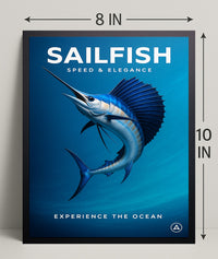 Sailfish Speed & Elegance Poster PosterGoat