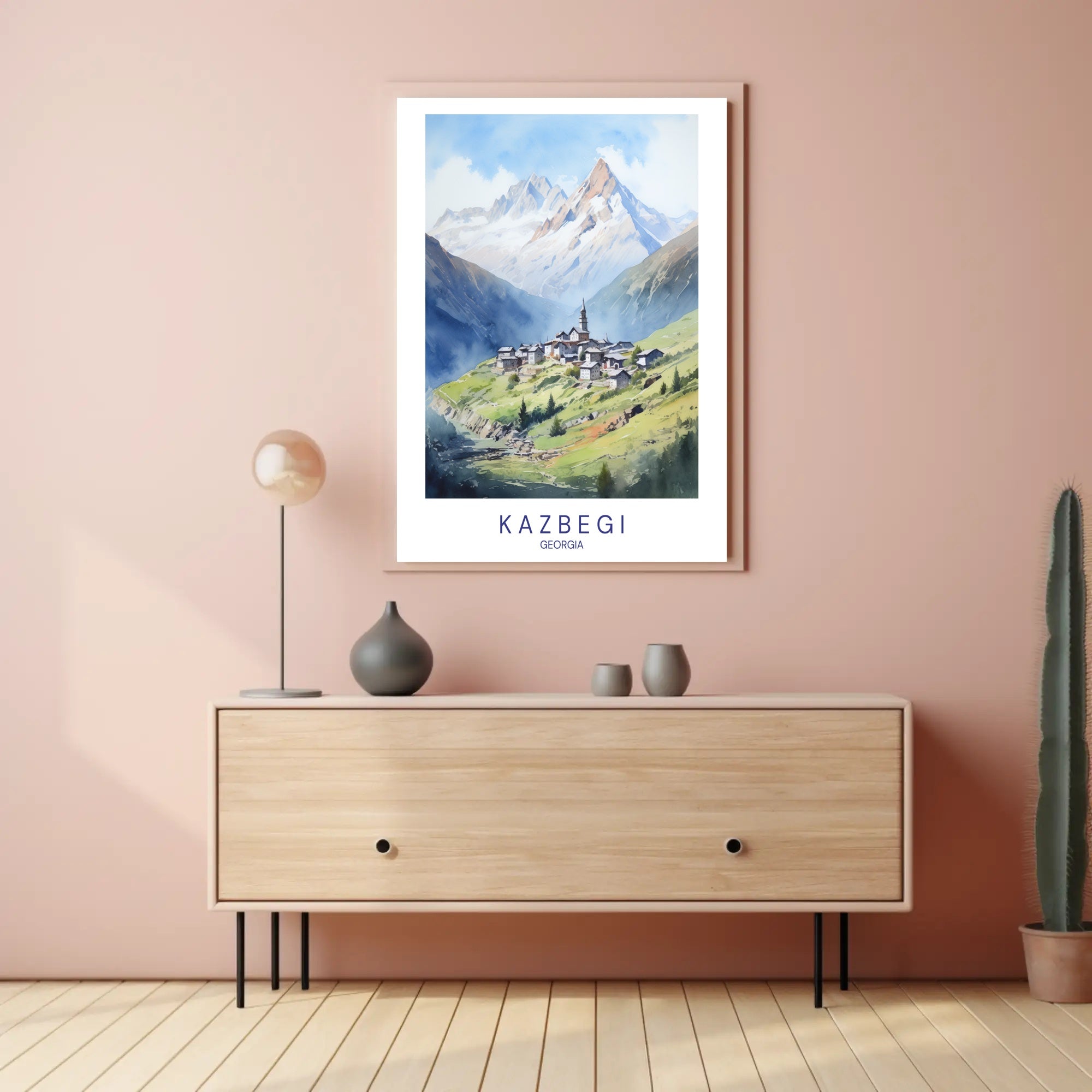 Kazbegi Scenic Beauty Travel Poster PosterGoat