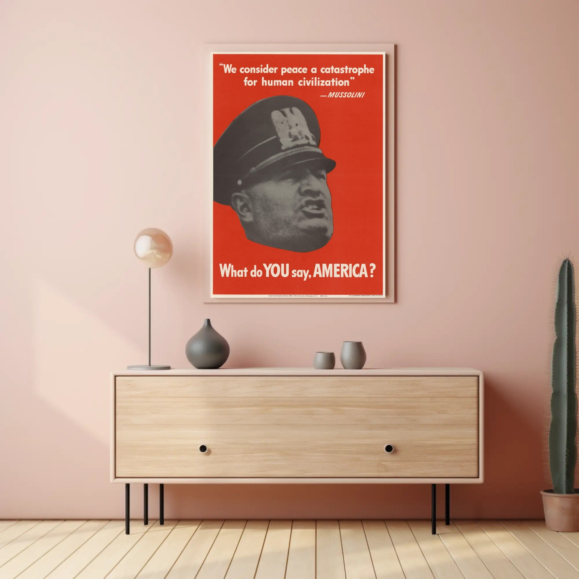 Mussolini's Provocation Poster PosterGoat