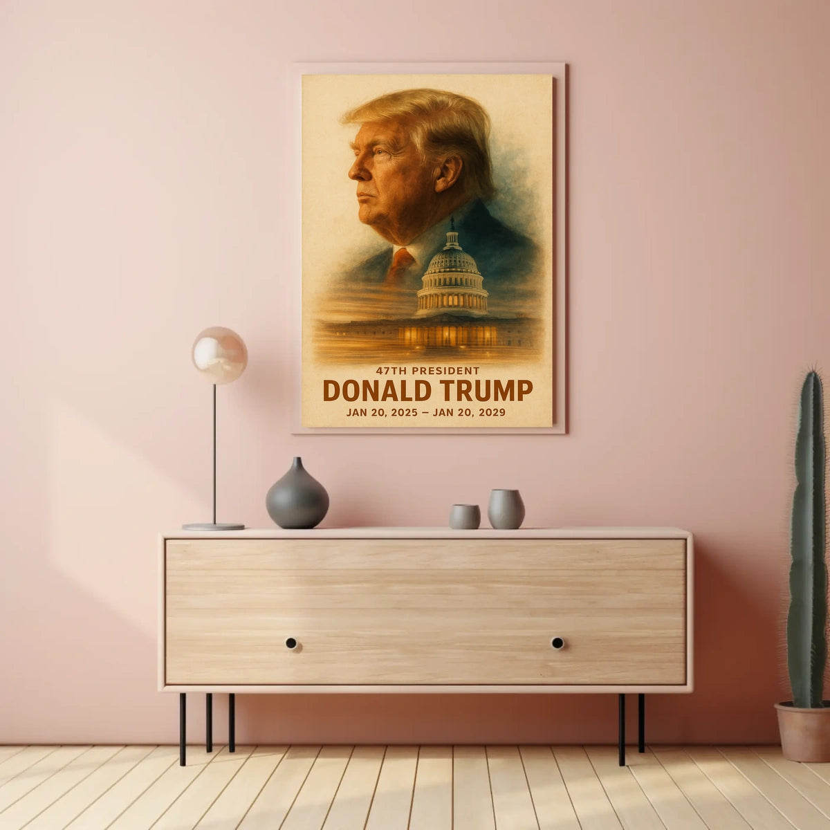 Donald Trump Visionary Leader Reflection Timeless Patriot Digital Art Legacy Poster