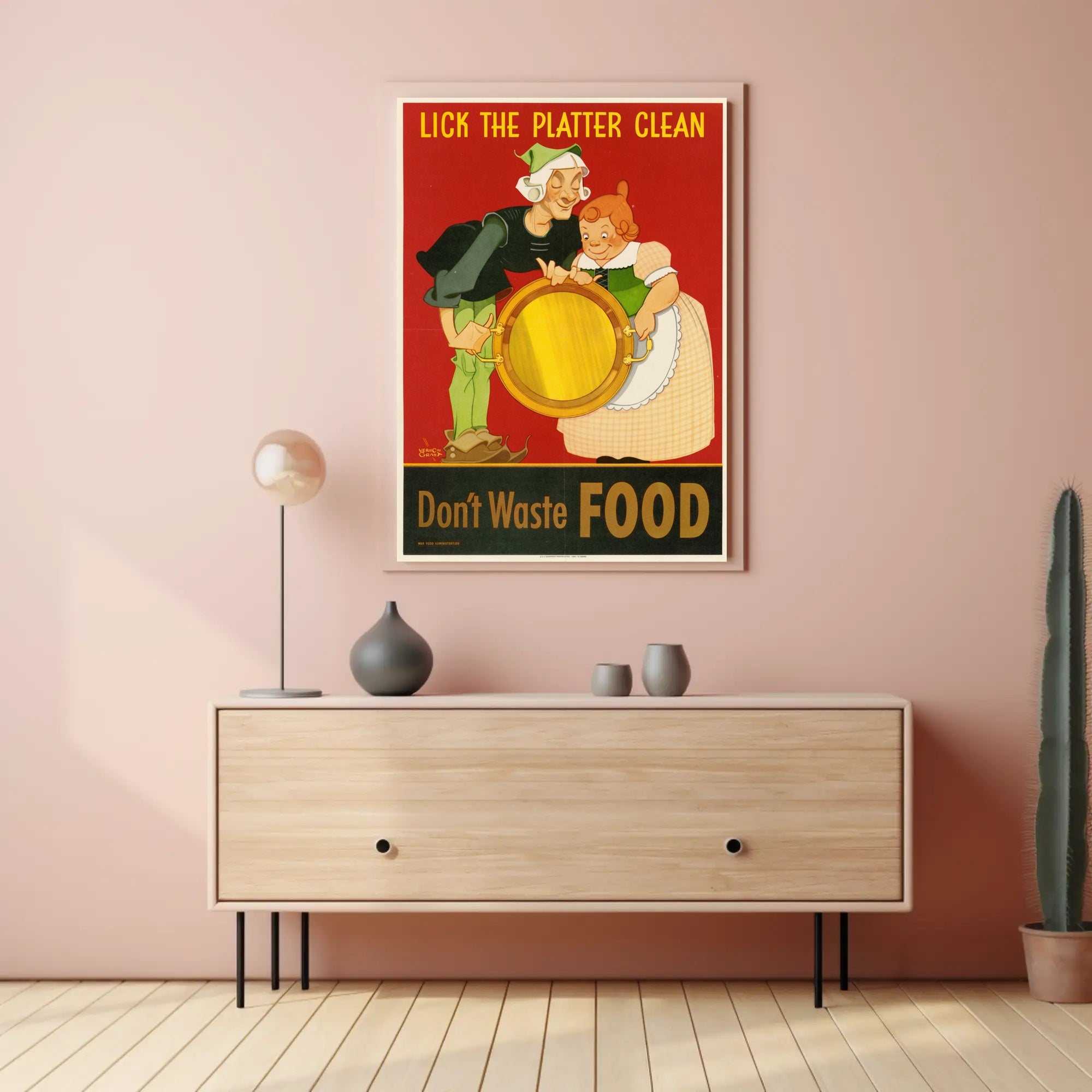 Don't Waste Food WWII Propaganda Poster PosterGoat