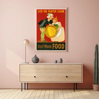 Don't Waste Food WWII Propaganda Poster PosterGoat