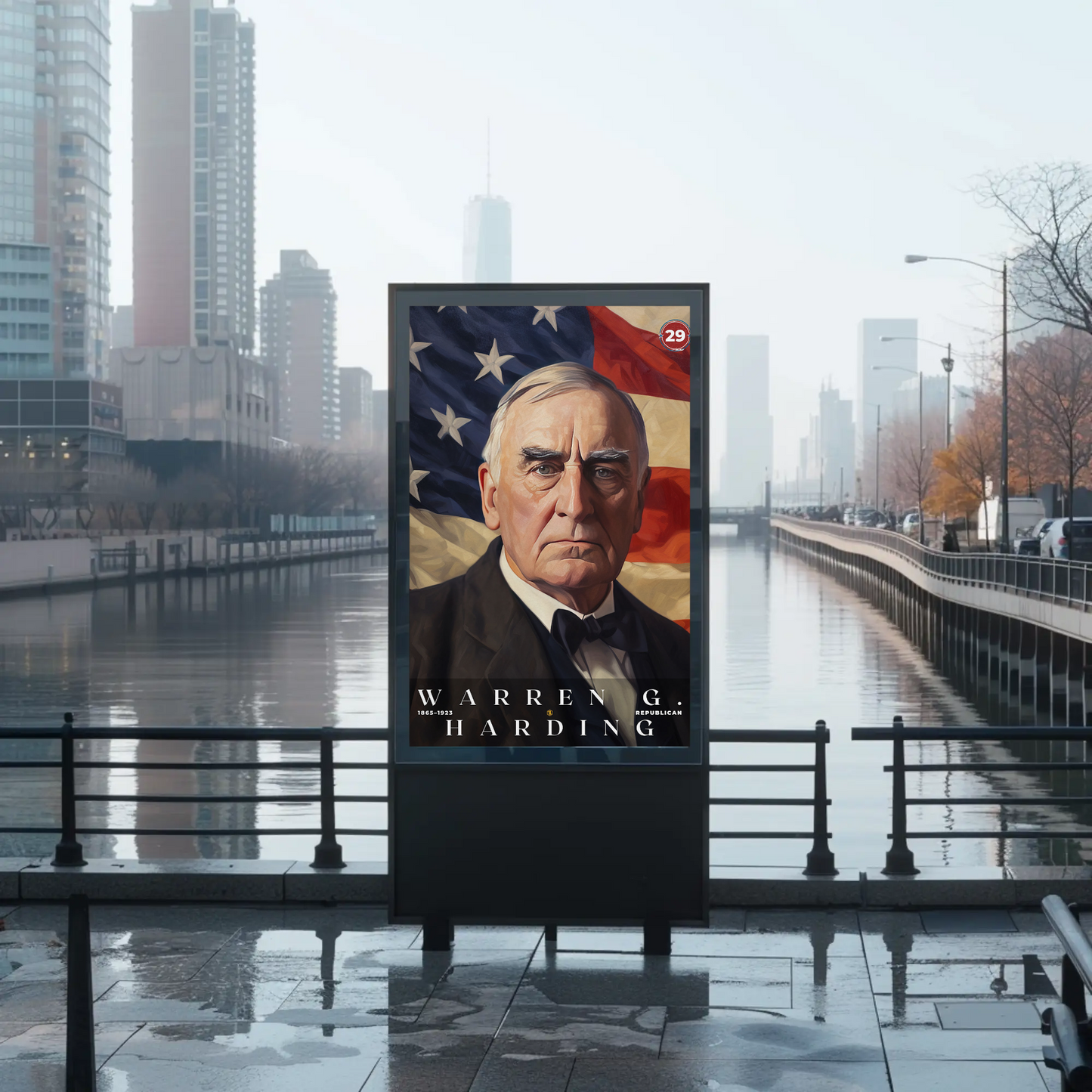 Warren Harding 29th President Of The United States Portrait