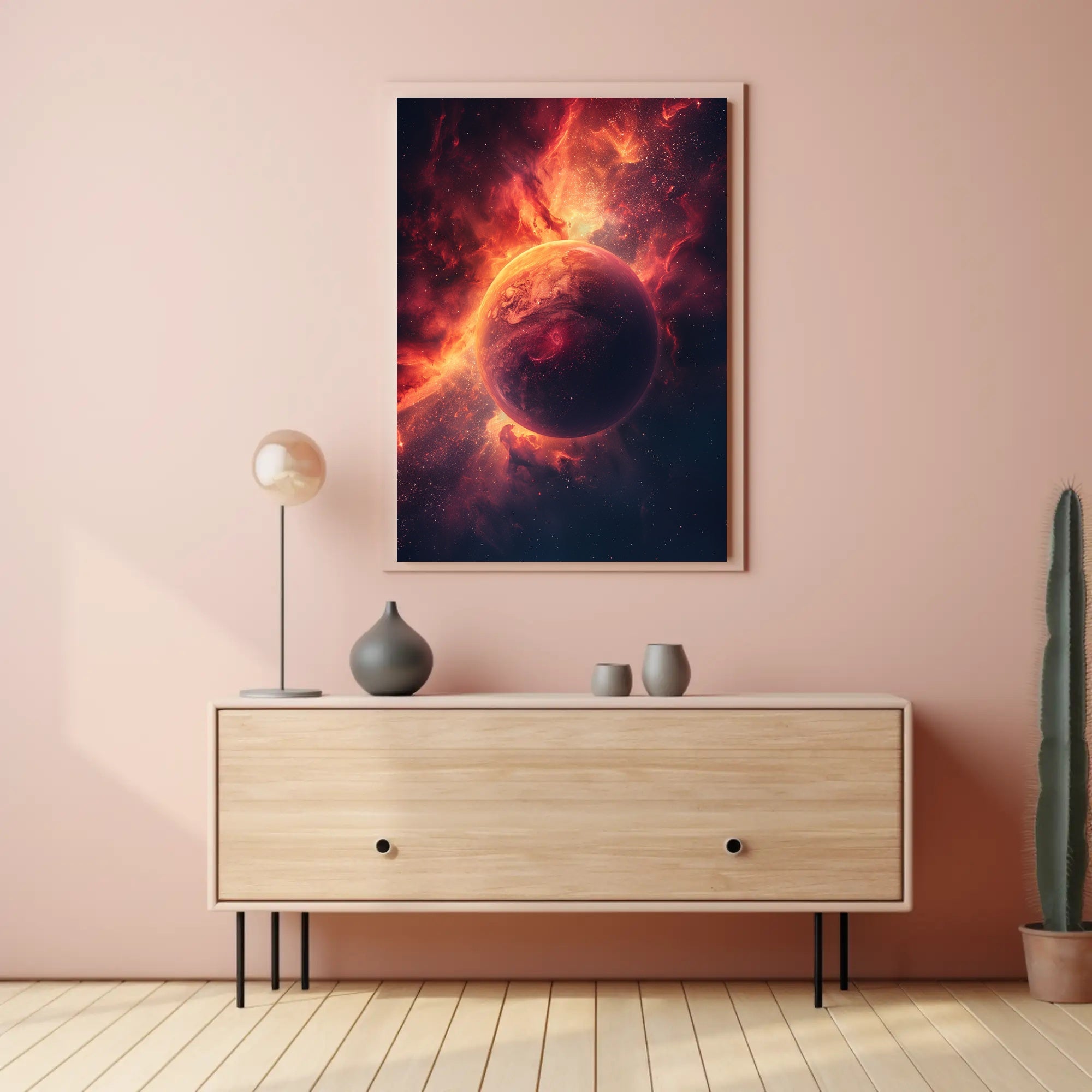 Celestial Nebula Planet Surreal Space Art Poster PosterGoat
