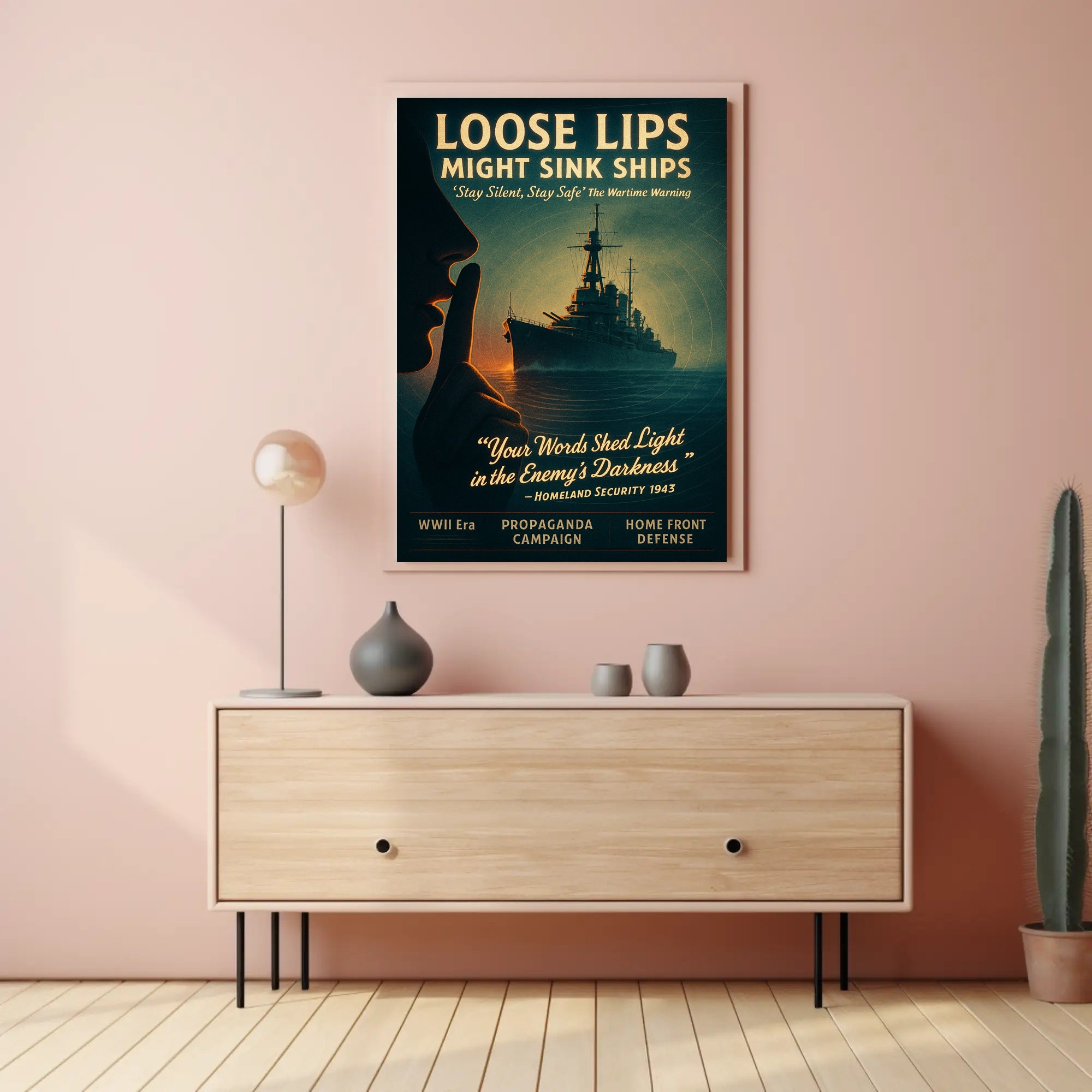 Loose Lips Might Sink Ships Poster