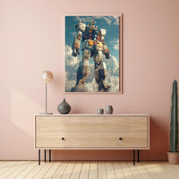 Colossal Mecha in the Sky Wall Art Poster PosterGoat