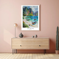 Koh Phi Phi Watercolor Travel Poster PosterGoat