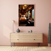 Luxurious Train Cabin Retreat Poster