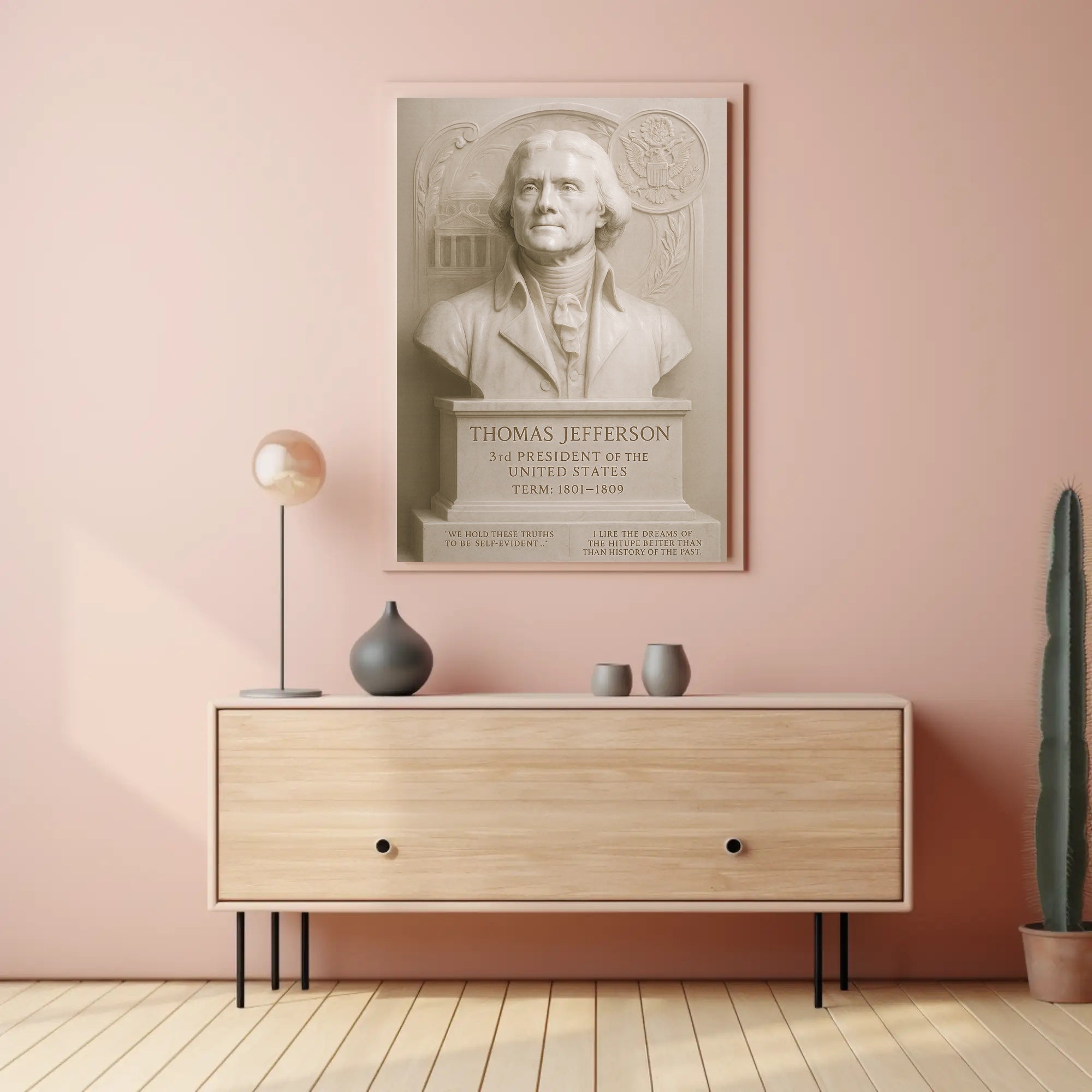 Thomas Jefferson Historical Vintage Presidential Poster