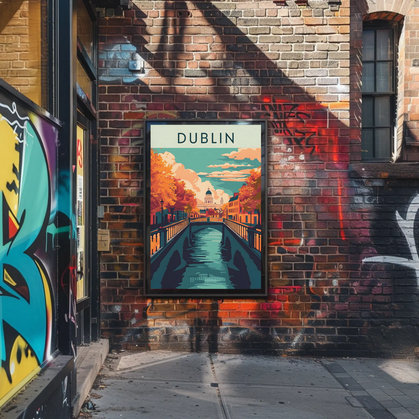 Vintage Poster - Dublin Autumn Canal