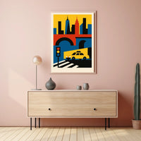 Urban Symphony City Poster Geometric Art For Modern Homes