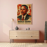 Barack Obama 44th President of the United States Layered paper Collage Poster