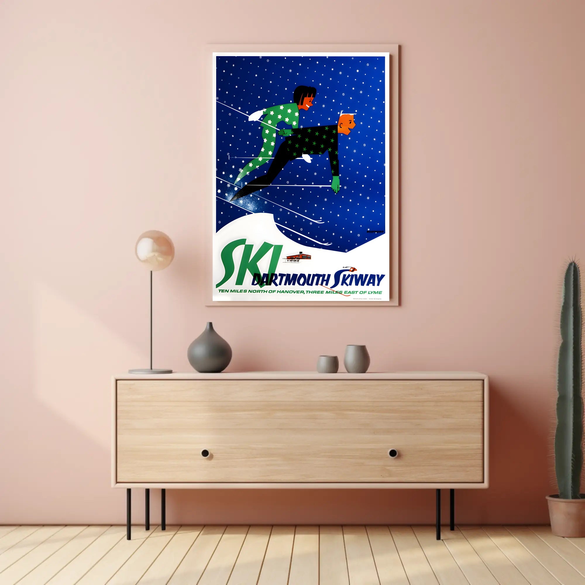 Dartmouth Skiway Vintage Sports Poster PosterGoat