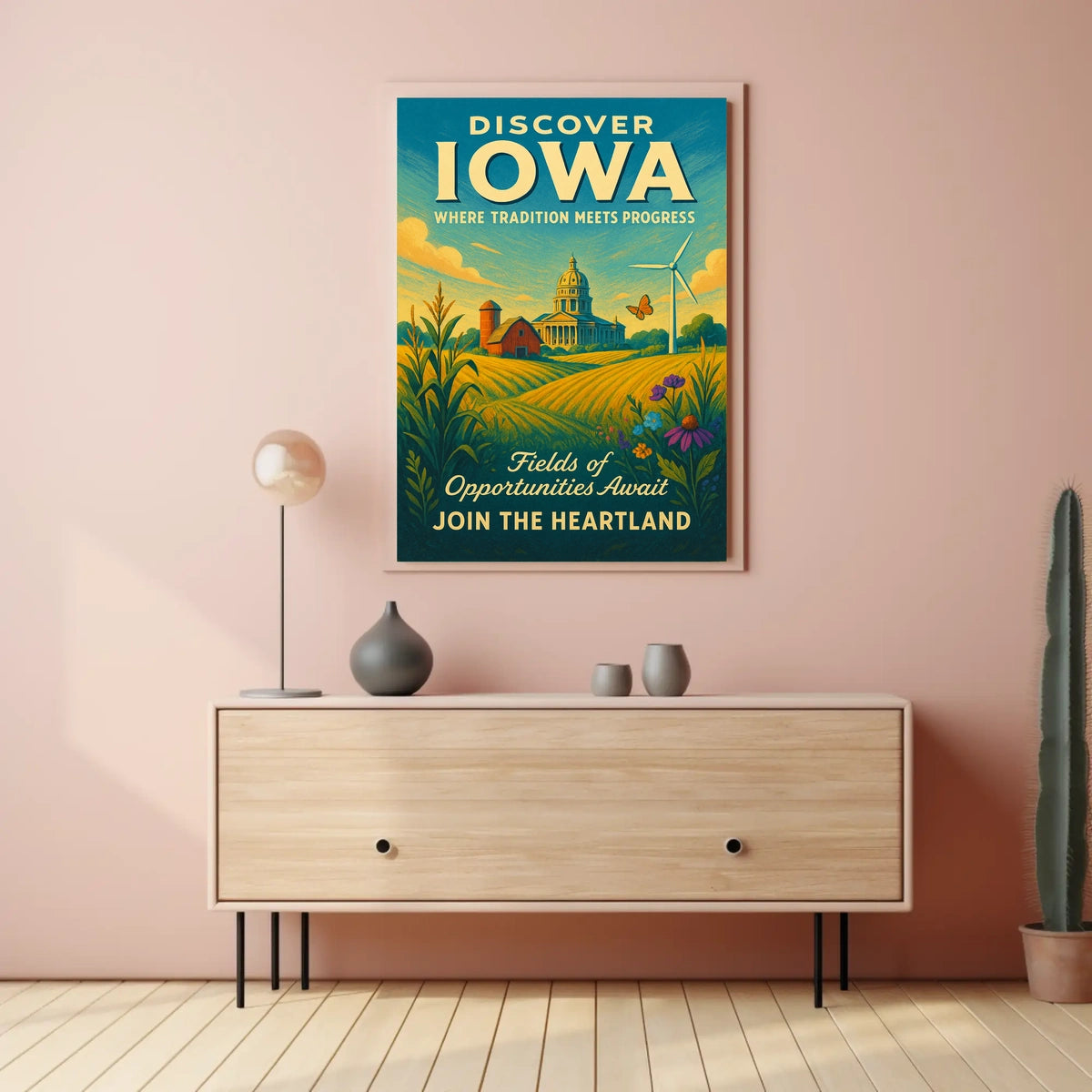 Discover Iowa Where Tradition Meets Progress Poster