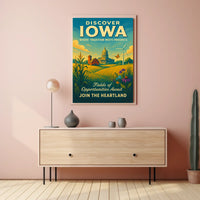 Discover Iowa Where Tradition Meets Progress Poster