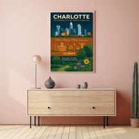 Charlotte's Skyline and Heritage Urban or Cityscape Poster PosterGoat