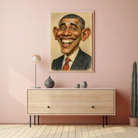 Barack Obama Caricature Poster PosterGoat