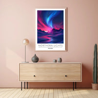 Northern Lights Finland Travel Poster