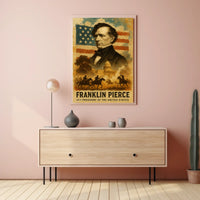 Franklin Pierce 14th President of the United States Layered Digital Collage Poster