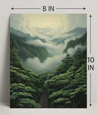 Journey Through The Misty Mountains Poster