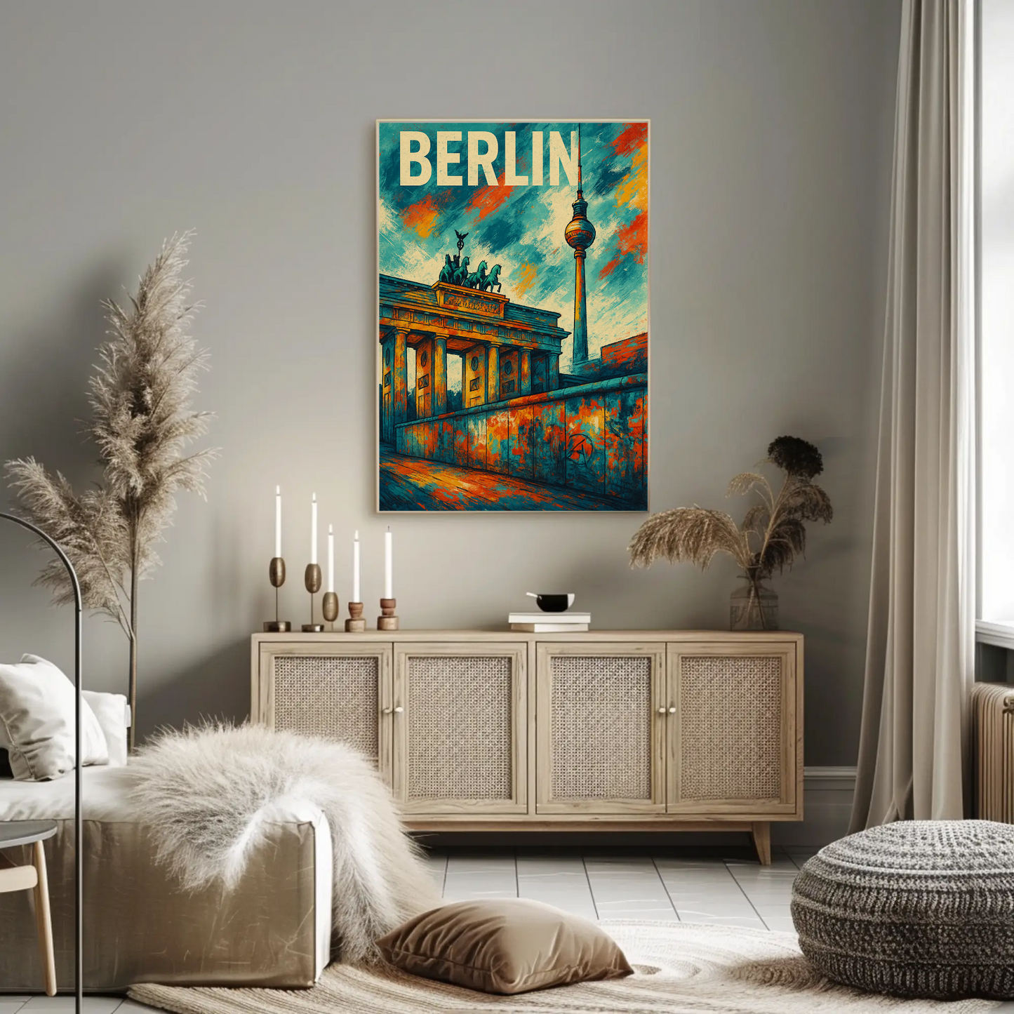 Berlin Landmark Urban Edge Travel Poster