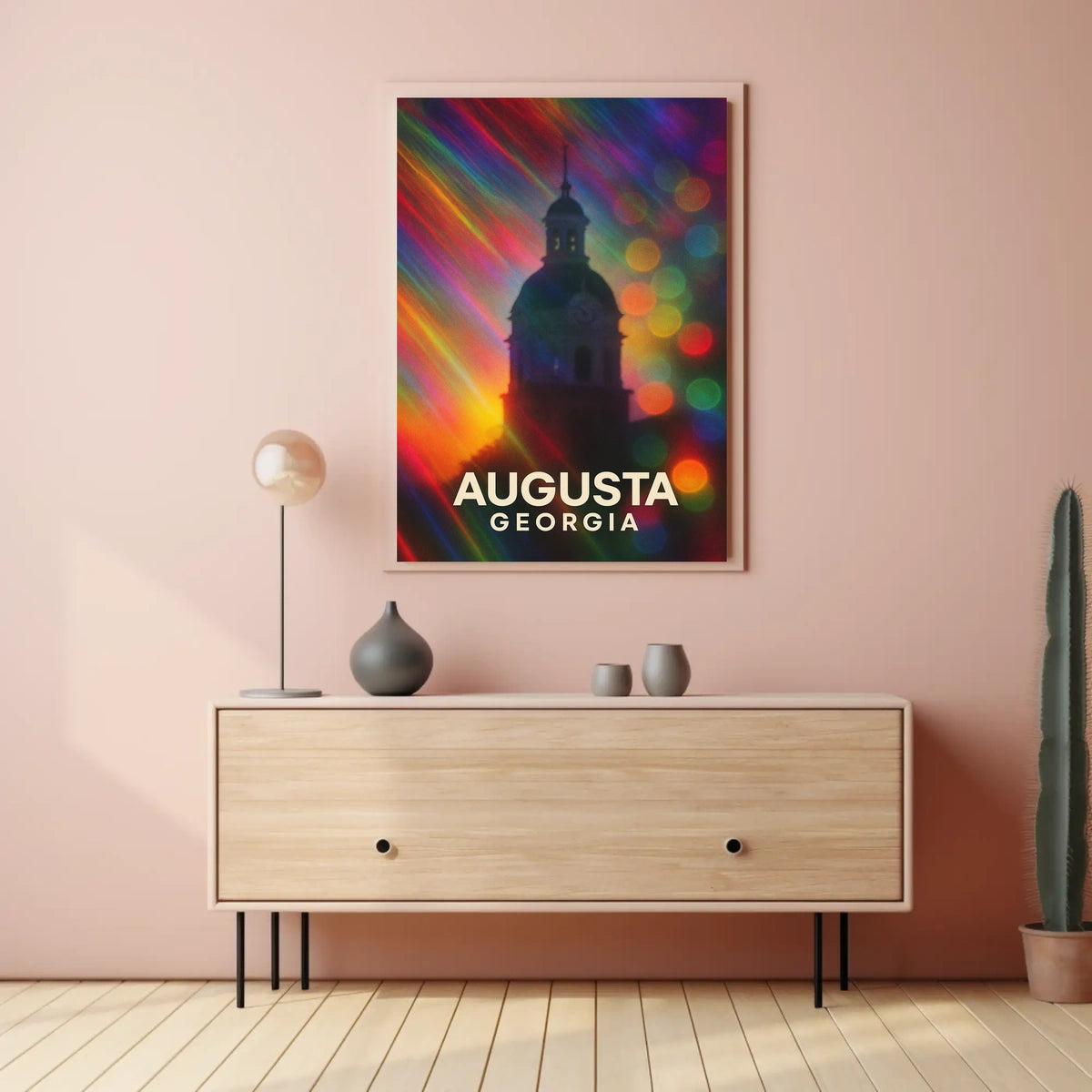 Augusta Georgia Scenic Minimalist Wanderlust Poster