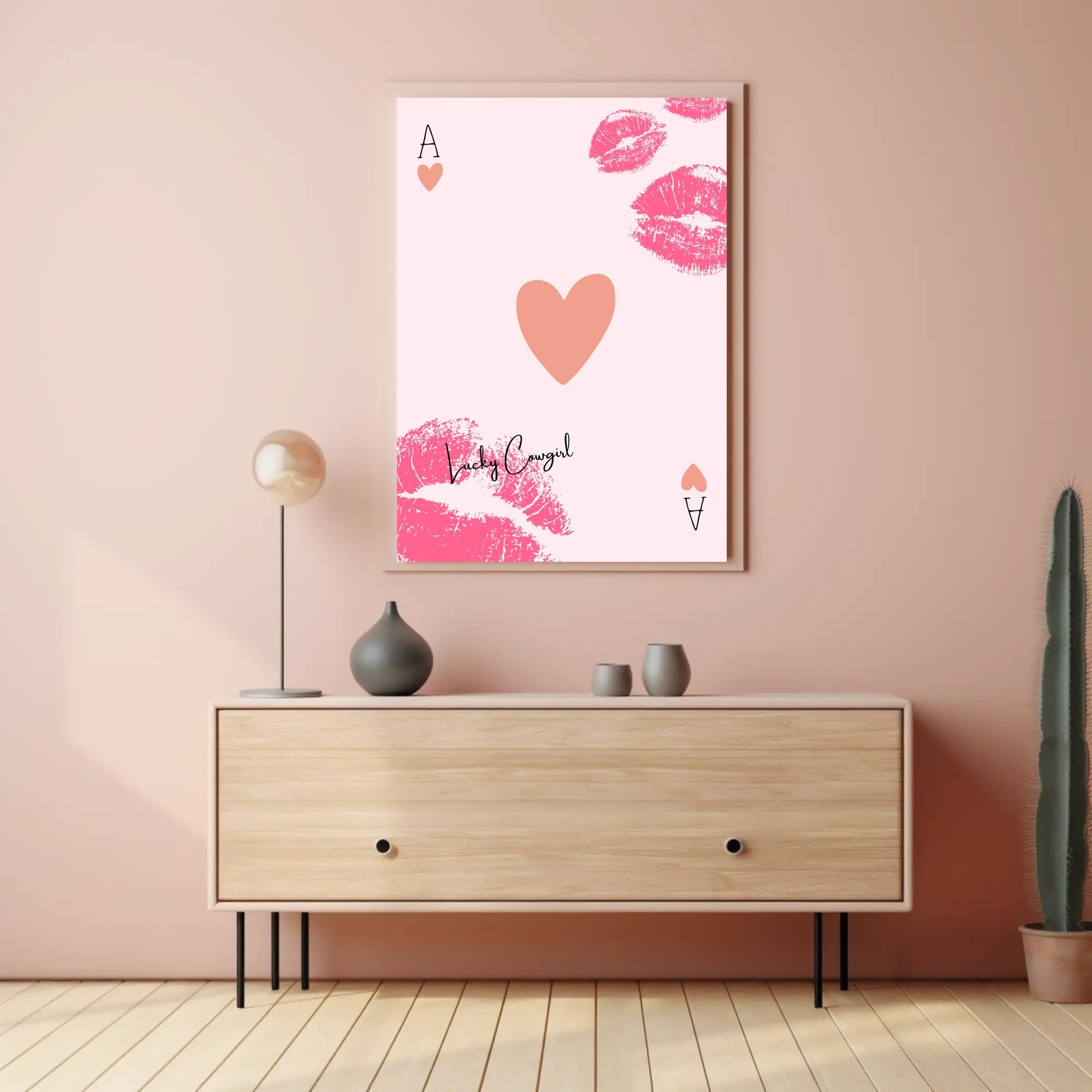 Lucky Cowgirl Pop Art Poster PosterGoat