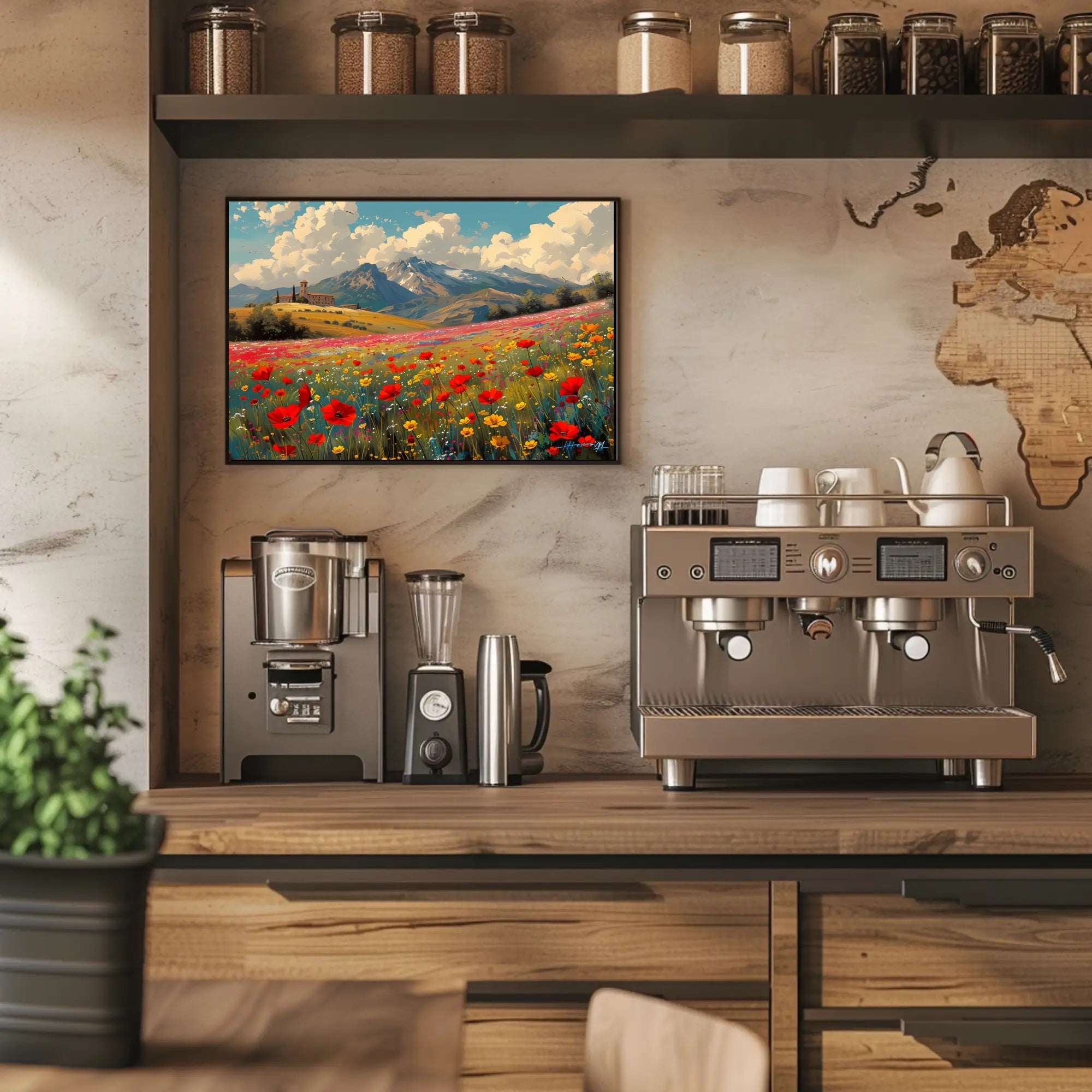 Serene Mountain Meadow Poster