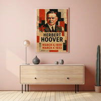 Herbert Hoover 31st President of the United States Layered paper Collage Poster