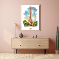 Eiffel Tower Parisian Scenery Art: Travel Poster PosterGoat