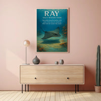 Rays Graceful Saltwater Fish Poster