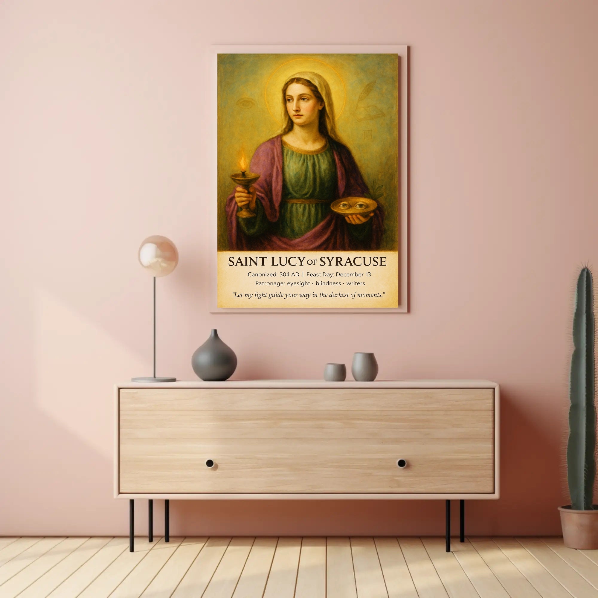 Saint Lucy of Syracuse Poster PosterGoat