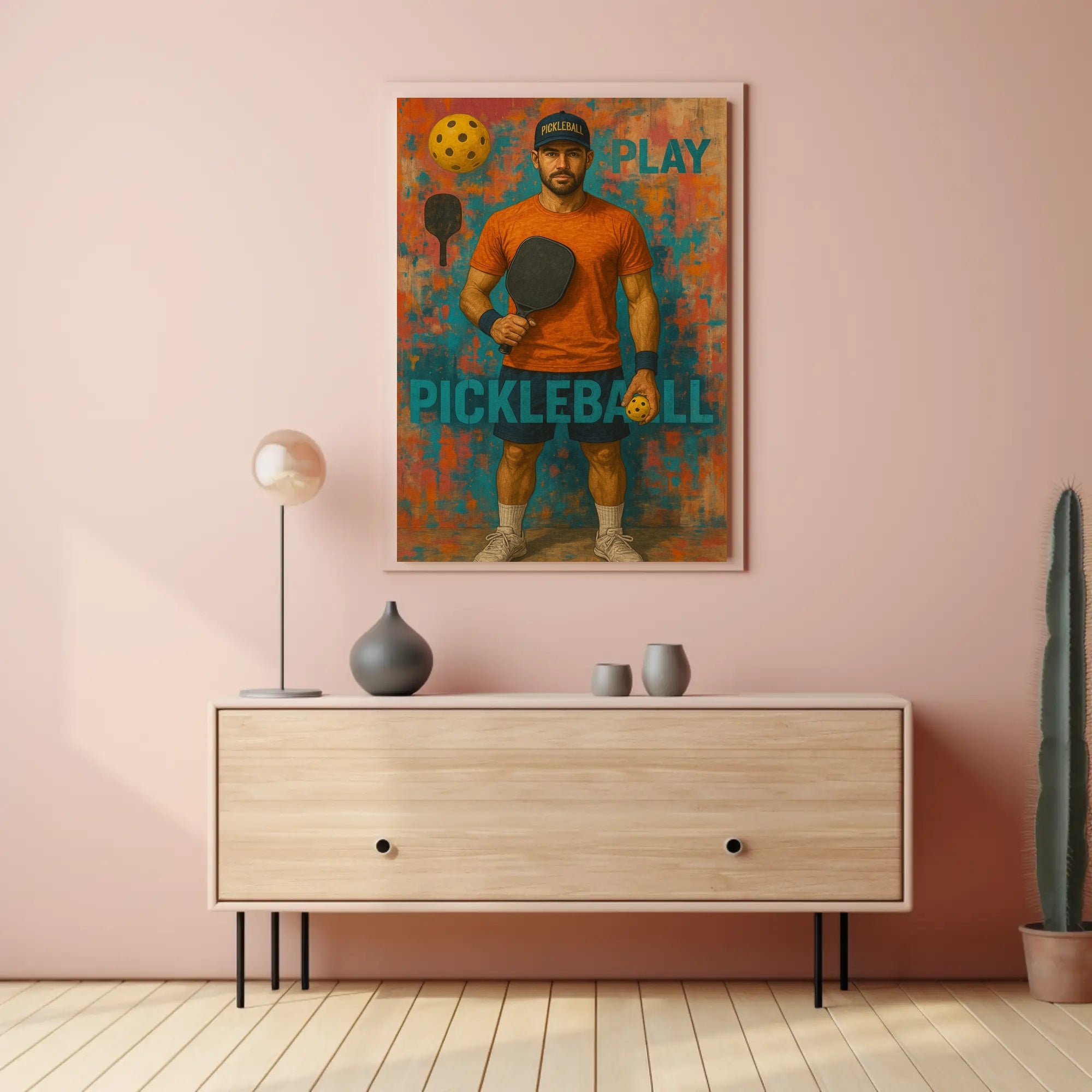 Pickleball Enthusiasm Sports Poster