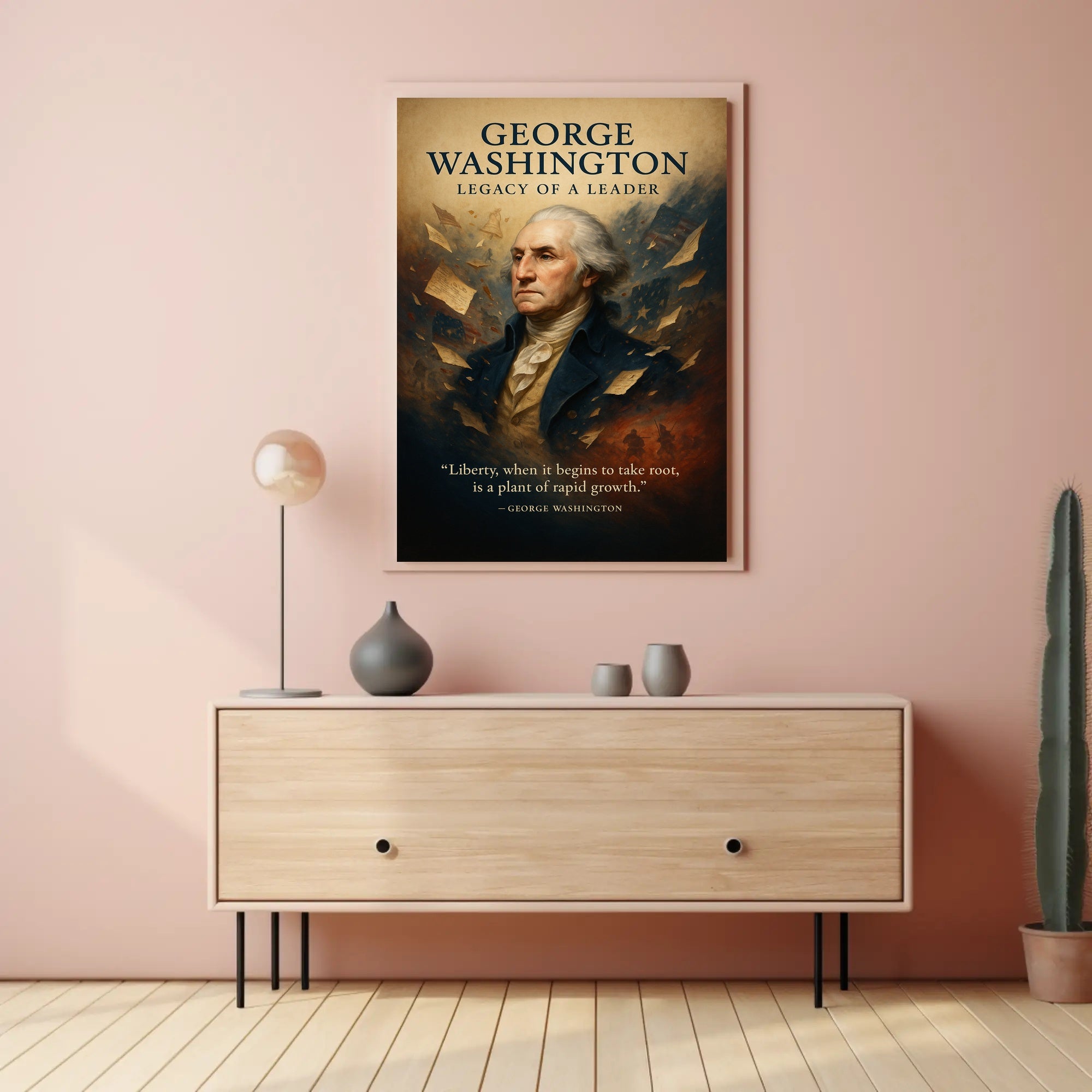George Washington Legacy of a Leader Poster PosterGoat