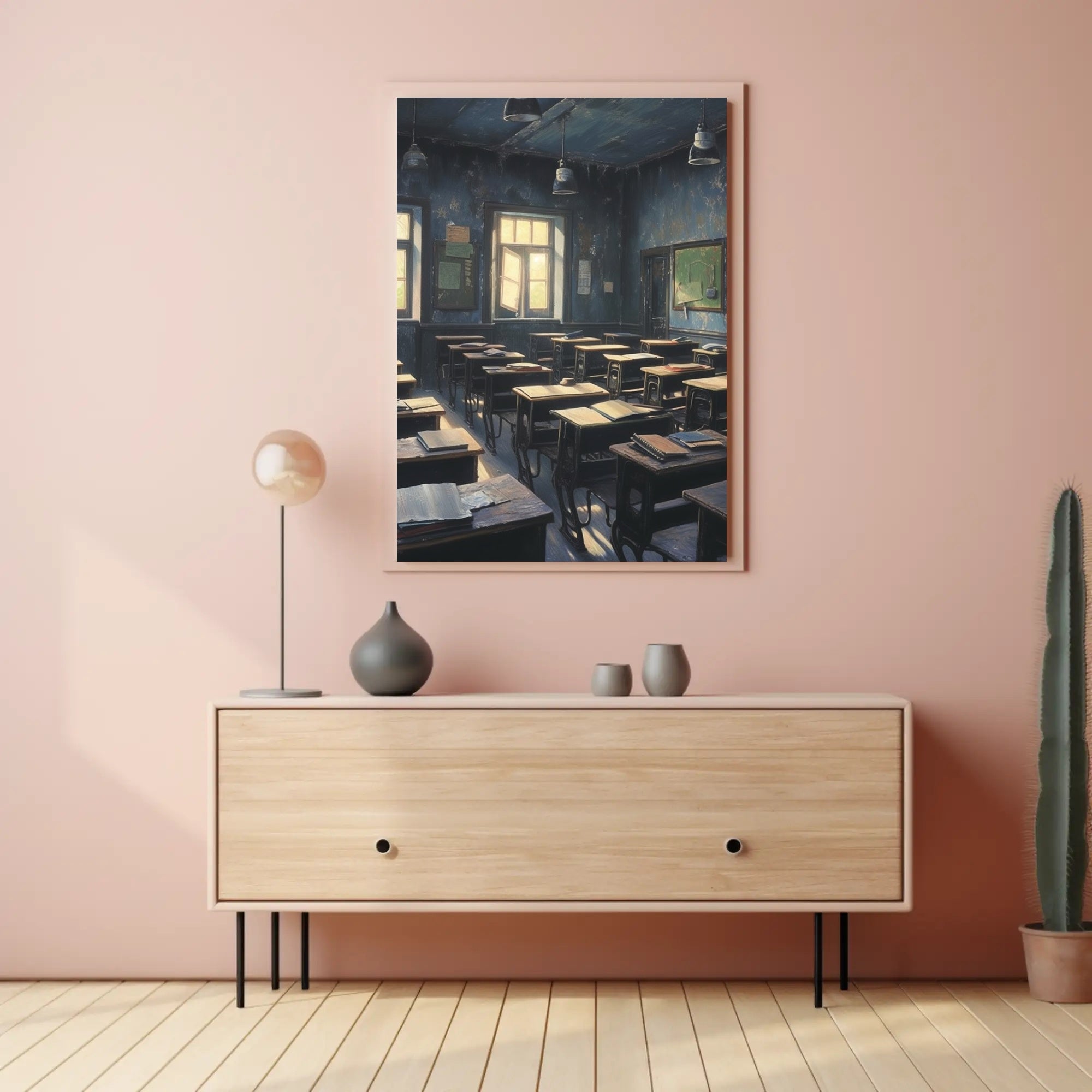 Nostalgic Classroom Ambiance Poster