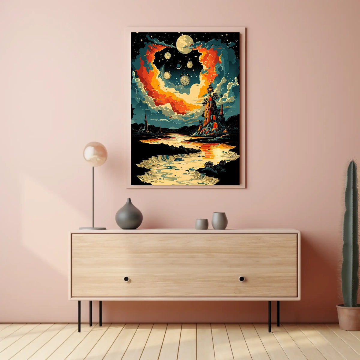 Timeless Dreamscape Dreamers Cosmic Surrealism Poster