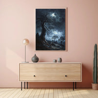 Eerie Graveyard Scene Gothic Art Poster PosterGoat