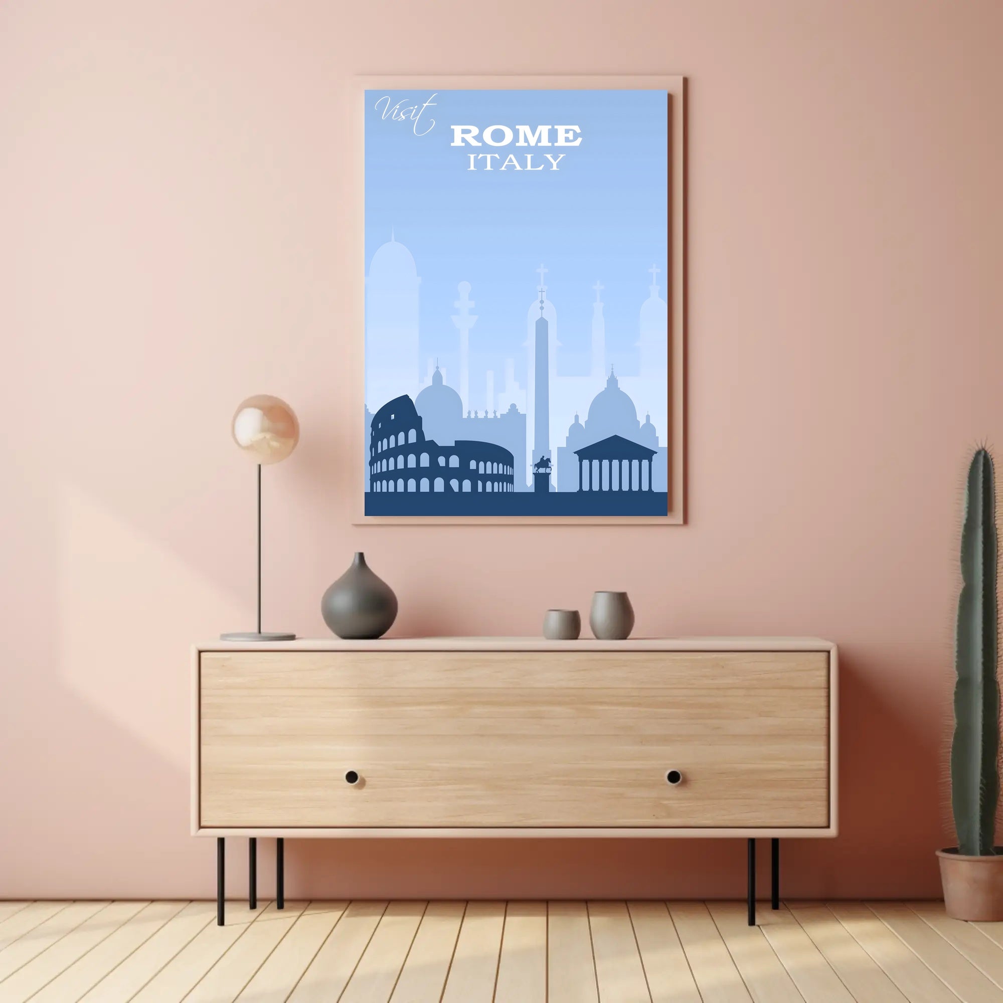 Visit Rome, Italy Travel Poster