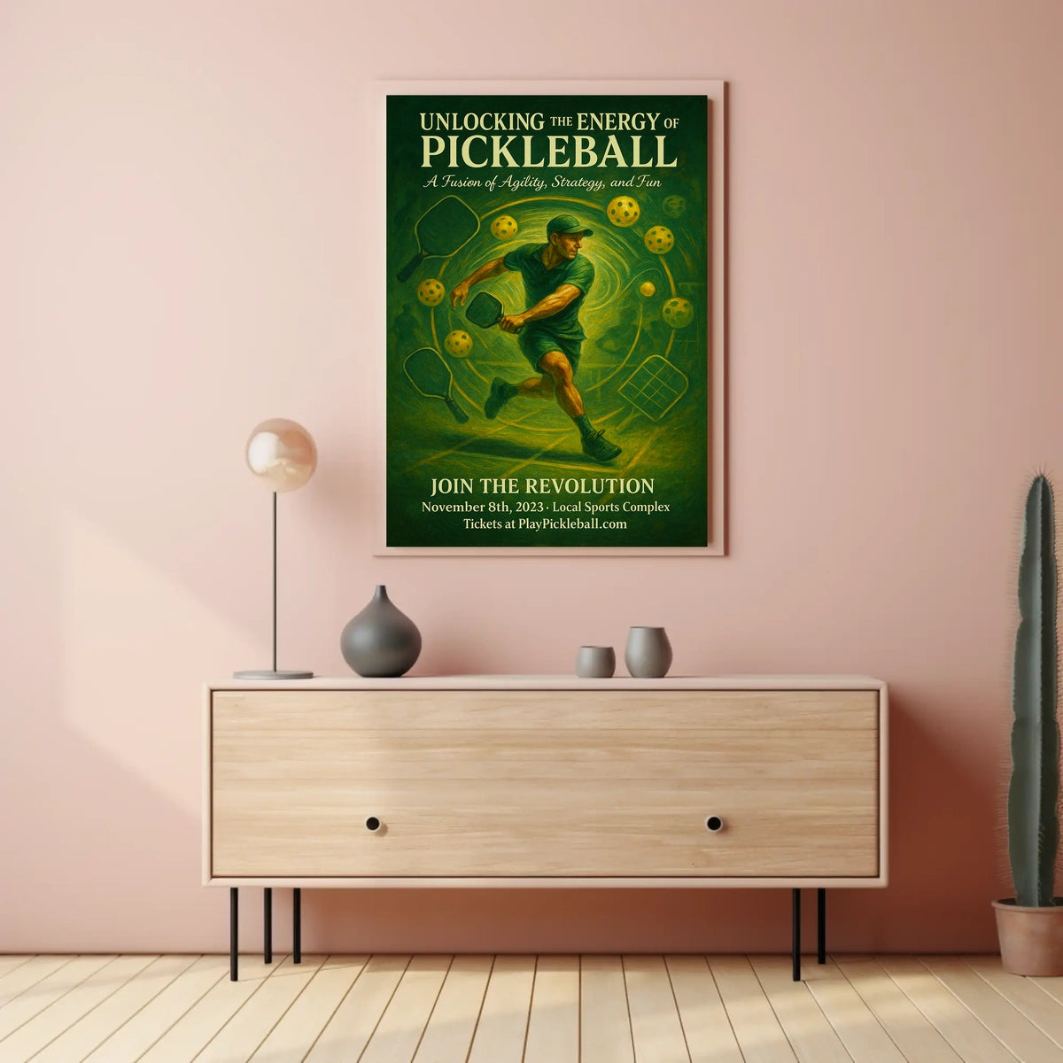 Unlocking the Energy of Pickleball Poster