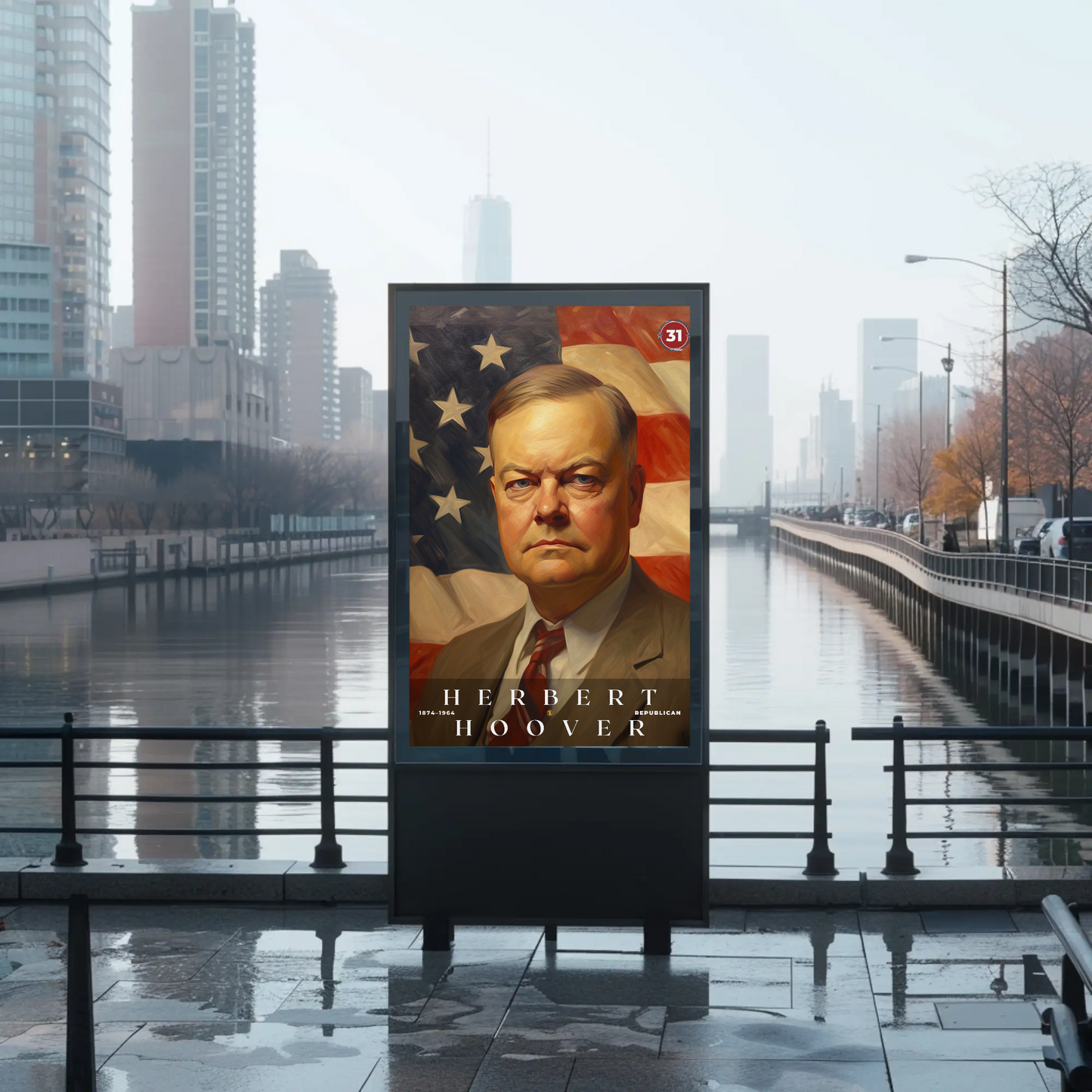 Herbert Hoover 31st President Of The United States Portrait