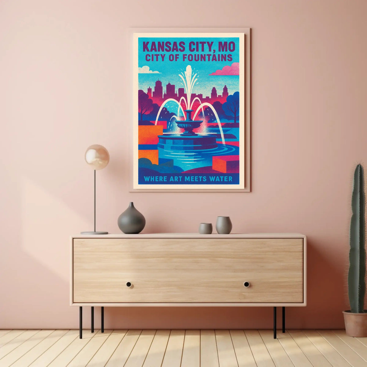 Kansas City, MO City of Fountains Poster